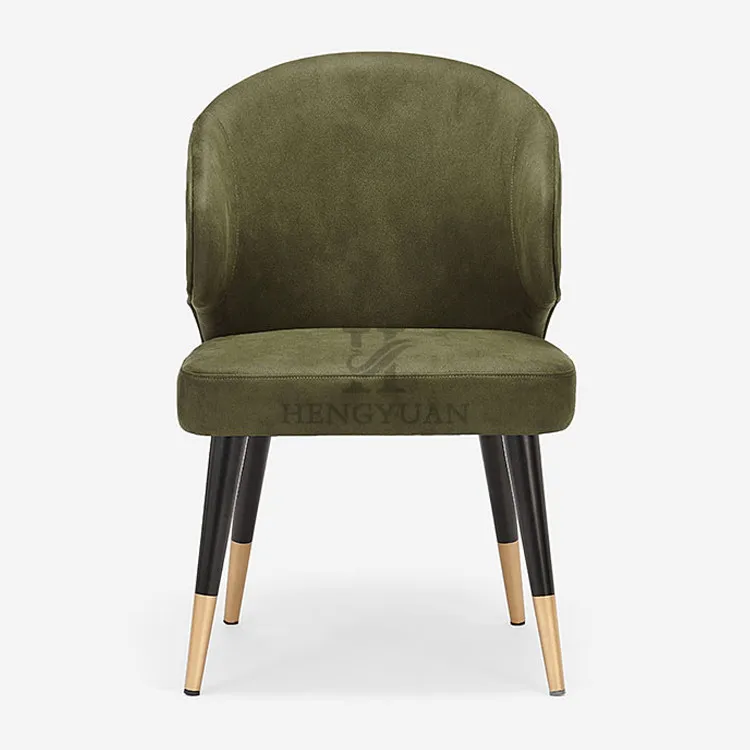 Classic Designer Furniture Hotel Home Velvet Square Soft Dining Chair For Dining Room