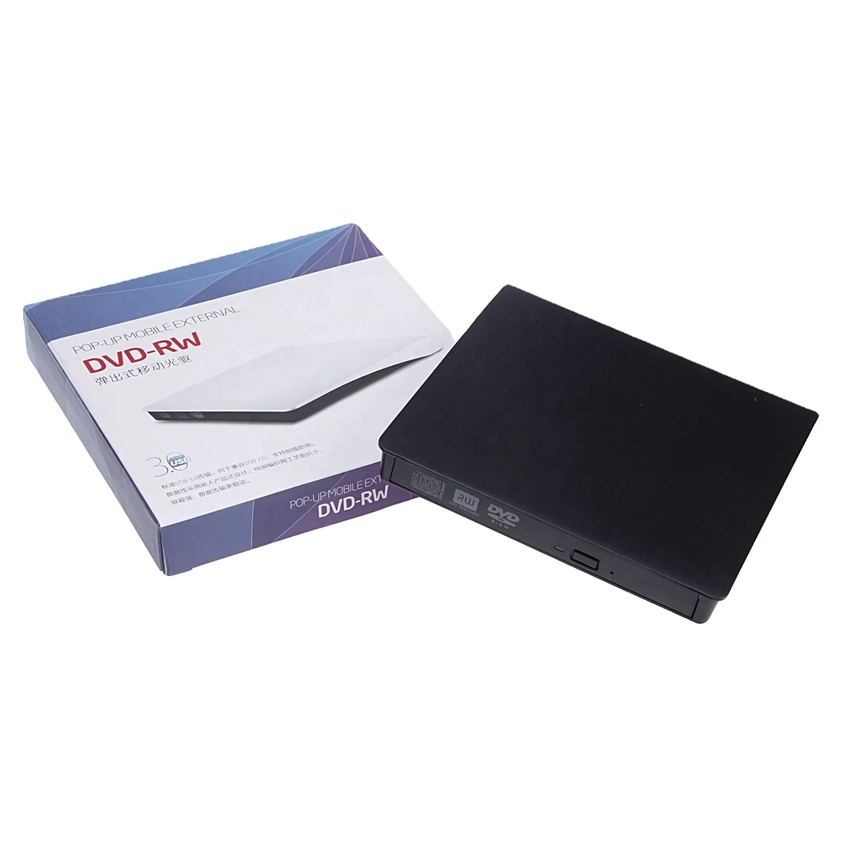 wholesale  9.5mm/12.7mm  DVD CD Writer Player External DVD Drive USB 2. 0 dvd rw box