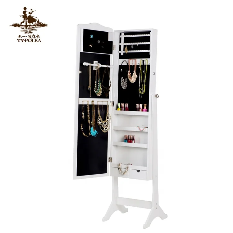 Custom design mirrored jewelry cabinet with mirrors in modern style furniture