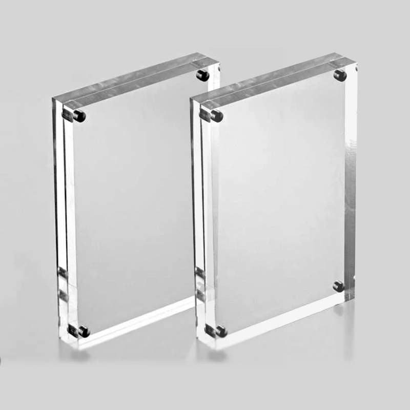 Durable and smooth a4 a5 a6 size 4x6 picture frame acrylic photo picture frame acrylic resin block picture photo frame thick 3x5