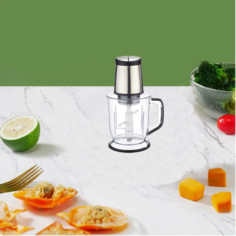 Stainless Steel Body and Plastic Bowl Powerful Garlic Ginger Onion Nut Fruit Food Chopper Processor
