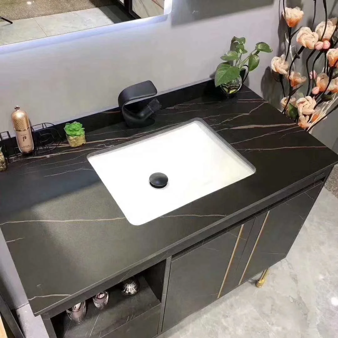 BOTON STONE White Countertop Slab Porcelain Tile Sintered Stone Vanity Top Wash Basin