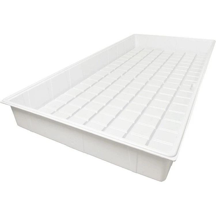Hydroponics Black White ABS Plastic Fodder Hydro Flood and Drain Tray for greenhouse