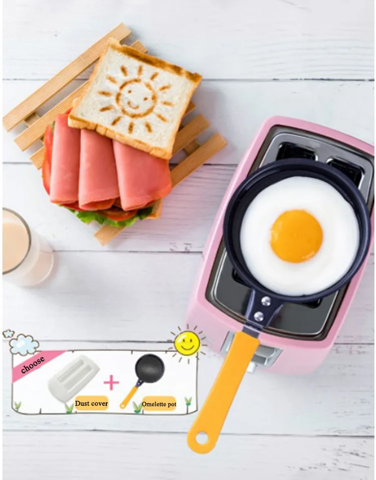 Stainless Steel Toasters breakfast machine 2-Slice 680W