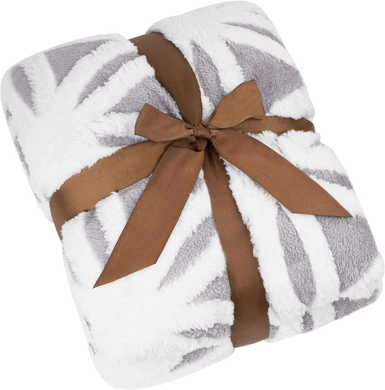 Wholesale warm cozy Bed 100% polyester jacquard sherpa throw reversible Double Sided Blanket