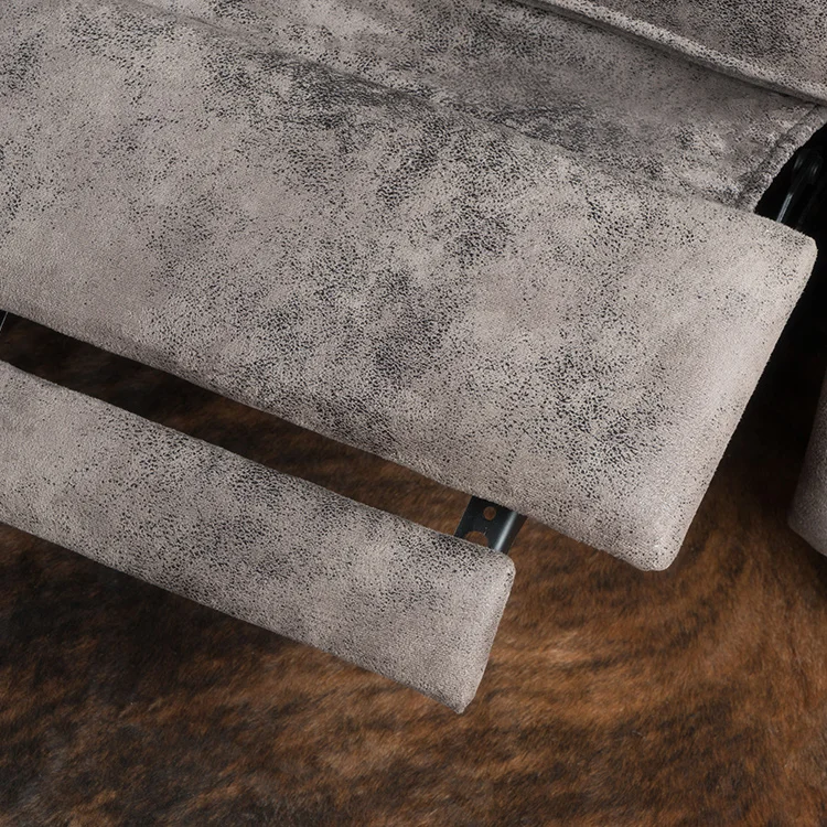 Living room Greyish Brown push back sofa