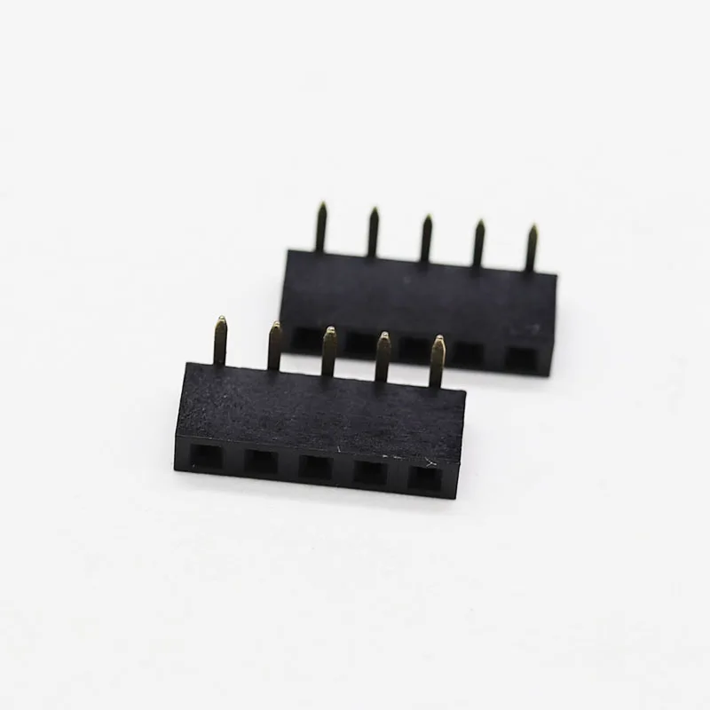 Hot sale connector 2.54Mm pitch positions 02~40pin right angle 90 degree singleDouble row female socket header connector