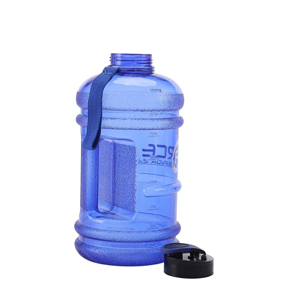 
bpa free tritan material 2.2 L 1 gallon water bottle jug with motivational marker 