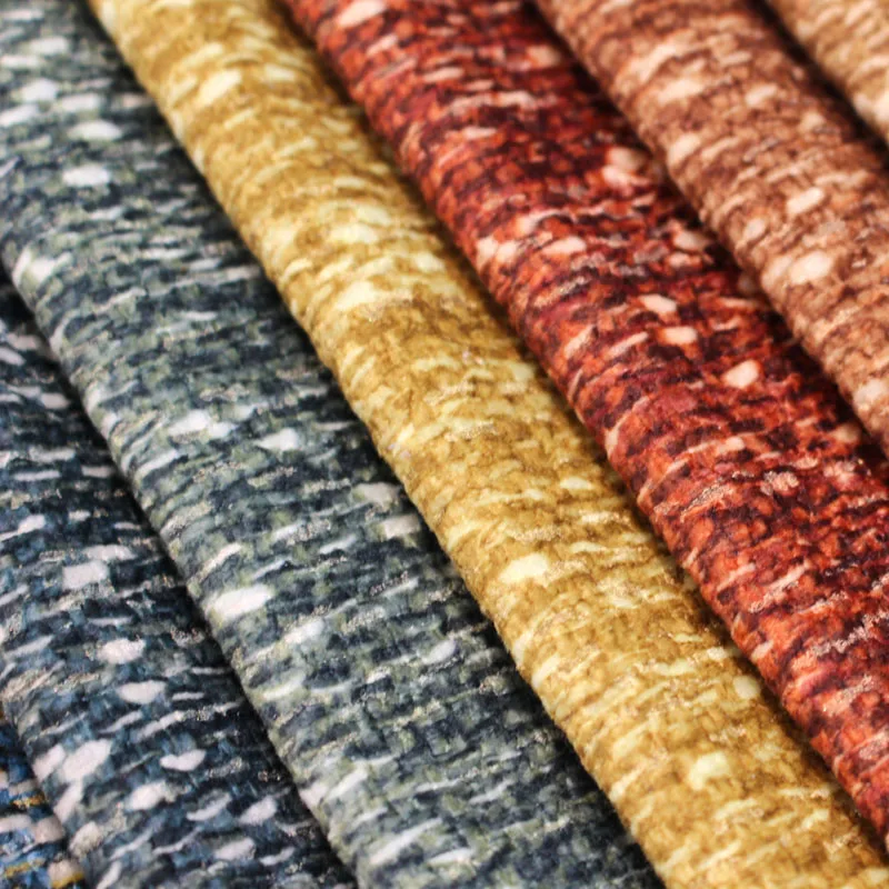 100% Polyester Warp Knitted Jacquard Velvet Sofa Fabric Customizable Waterproof Printed Embossed Dyed Yarn-Dyed Home Textiles