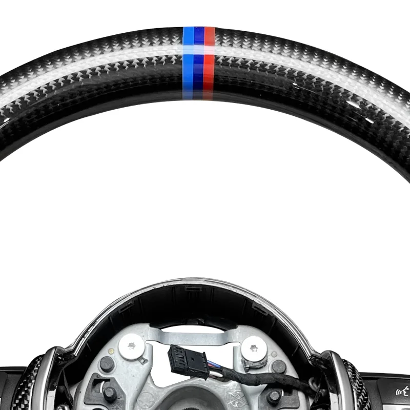 Carbon fiber tricolor logo modified steering wheel for BMW F10 F30 ZC-M6-YD-T2