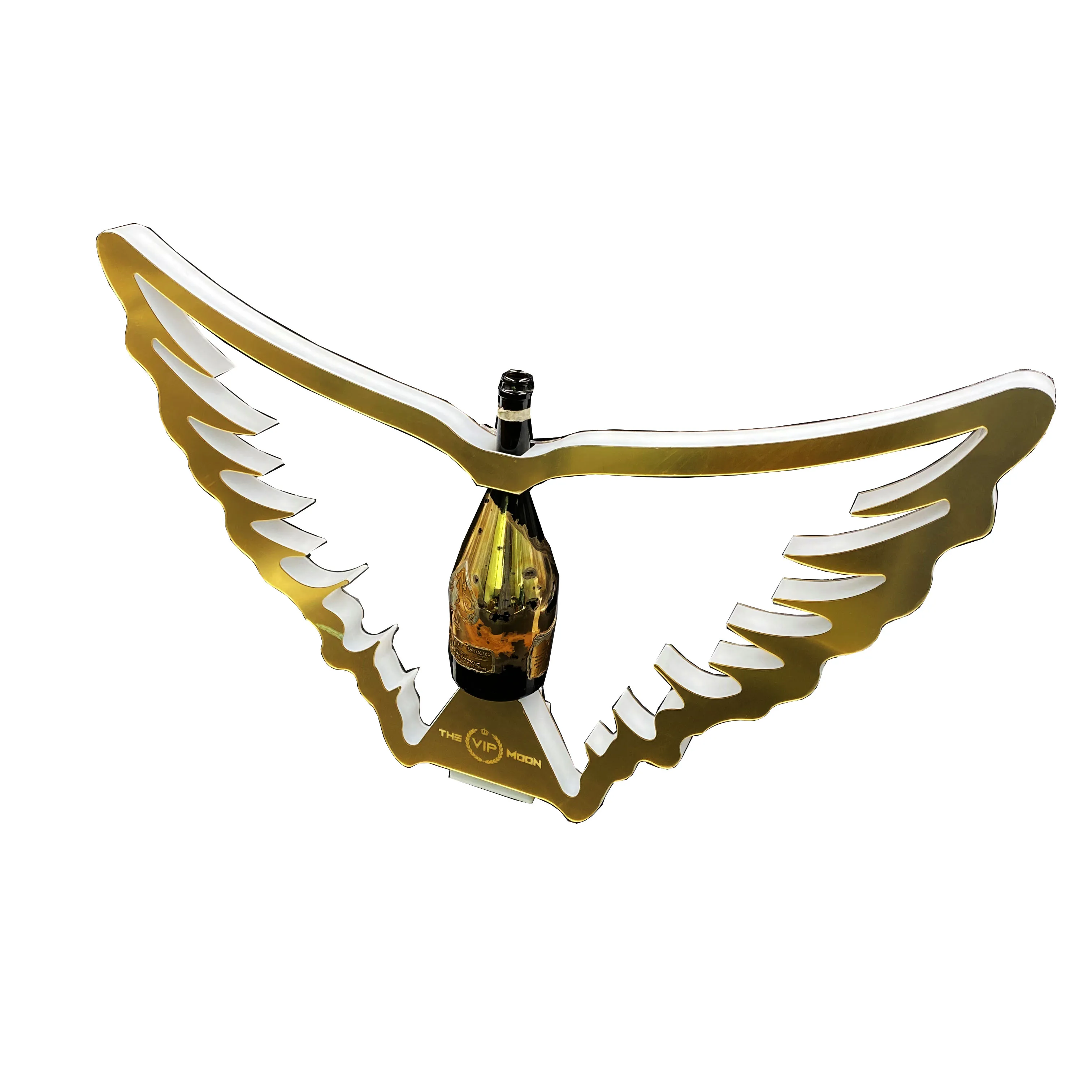 Rechargeable Customized Logo Shape Wings Bottle Presenter LED VIP Service Wing Glorifier Display for Night Club Party
