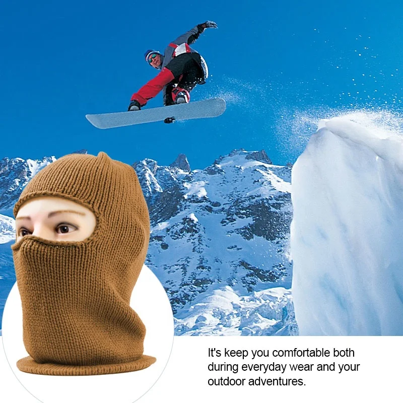 BSCI 1 Hole Fold Winter Mask Cotton Balaclava Custom Cheap Balaclavas with Full Wholesale High Quality Knit Custom Ski Mask