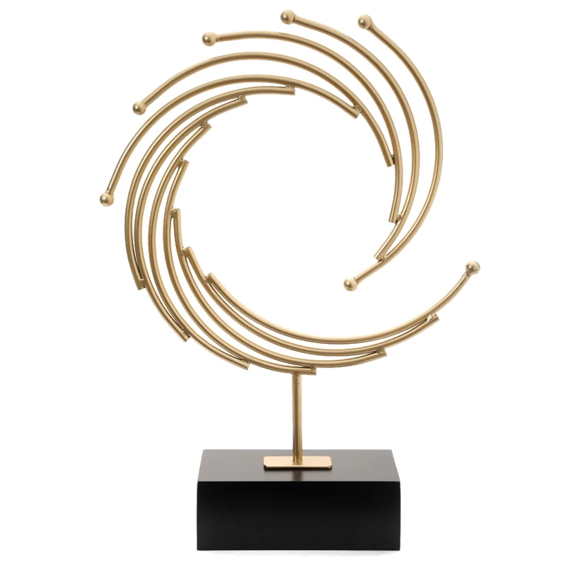 Mayco Tabletop Decorations Centerpiece Decorative Bands Gold Iron Metal Sculpture Modern Home Decor Accents