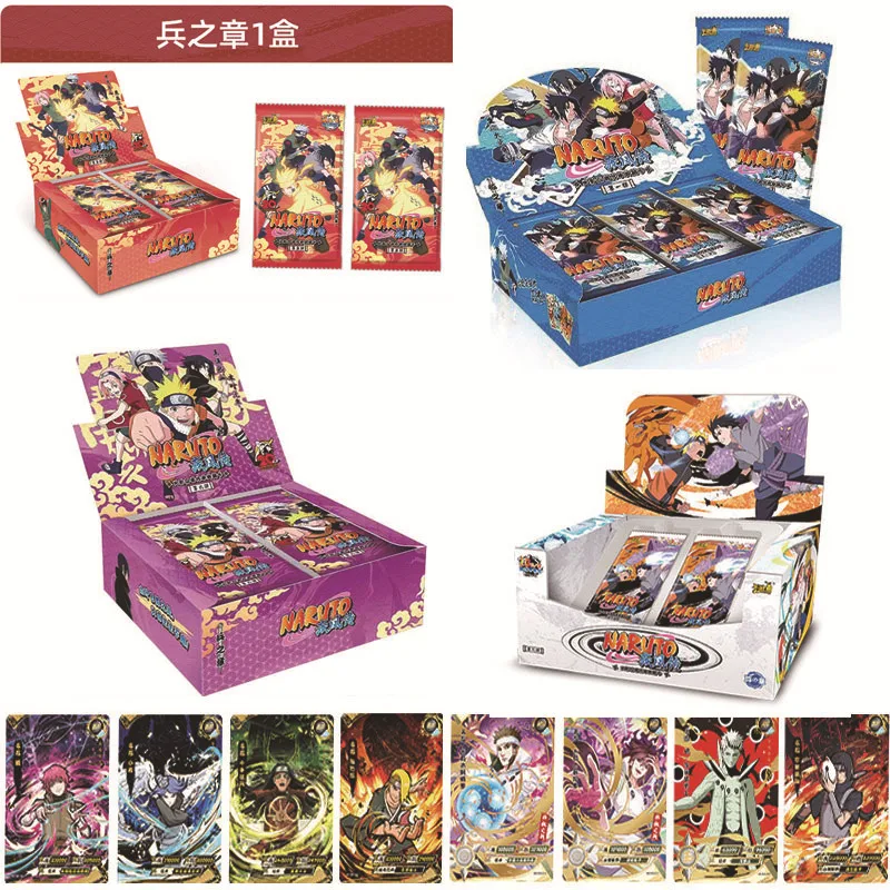 Оптовая продажа коллекционных игровых карт Naru-tons пачки Uchiha Sasuke Sakura Heros CCG настольные игральные карты бустер детские подарки