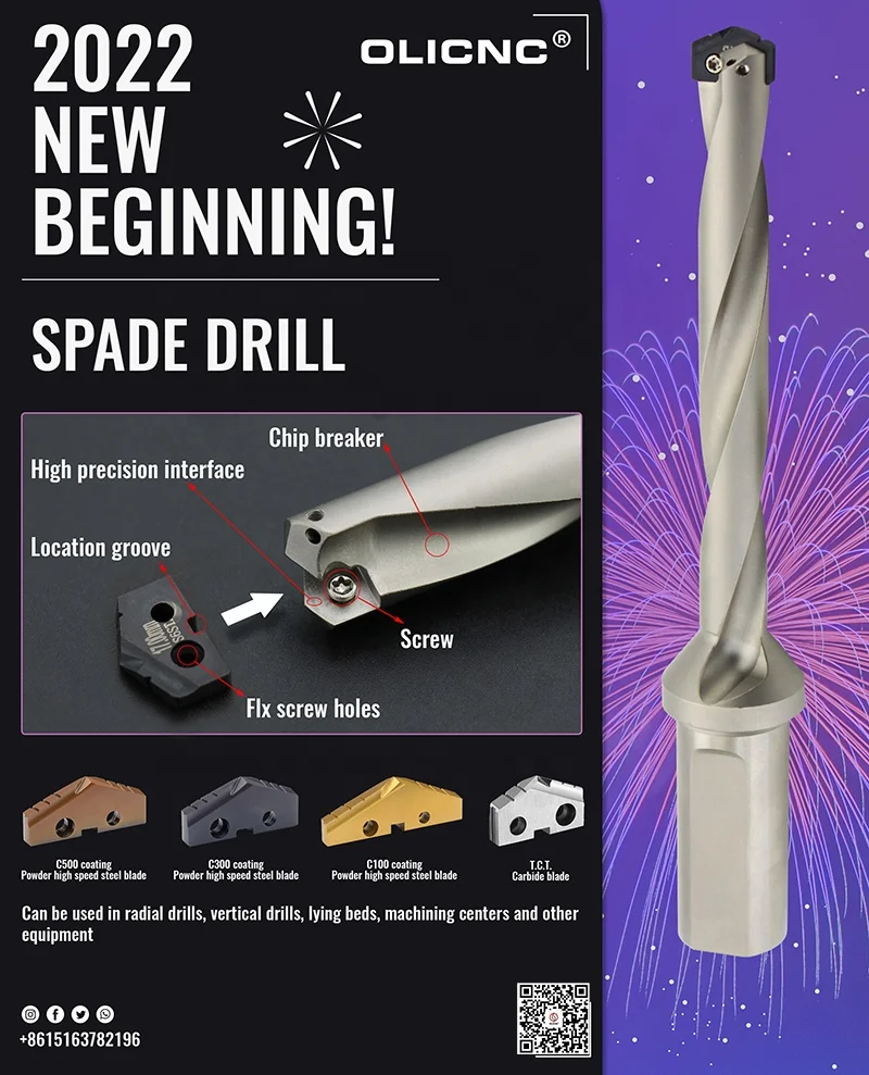 Cutting Tools XP25 XP32 XP40 Side Lock SD Spade Drill Bit With HSS Insert Range 13 to 17.5 18 to 24 24.5 to 35 35 to 48 Drill