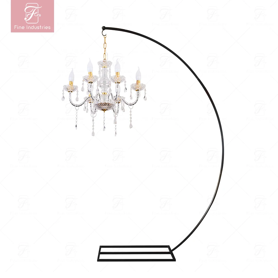 Crystal Chandelier Bracket Metal Iron Semicircle Frame For Outdoor Wedding Table Decoration