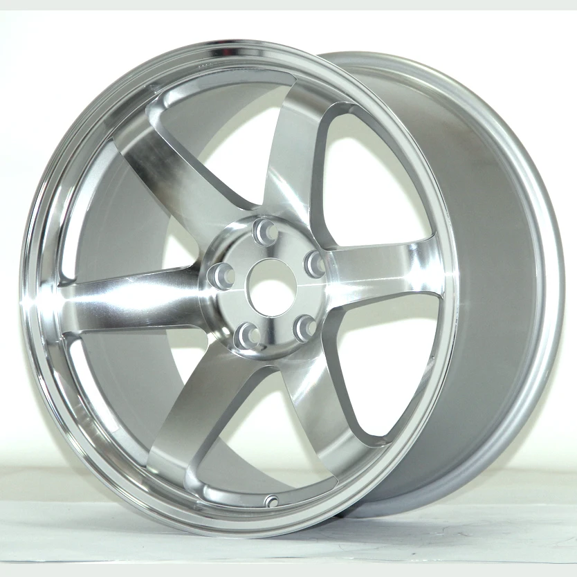 customTE37 r14/15/16/17/18/19/20inch 4 5x114.3 holes hype silver Aluminum alloy car wheels rim
