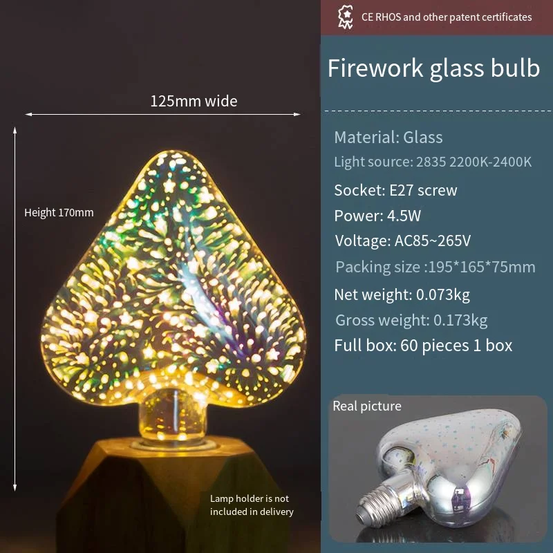 3 Different Shapes of Luminous Bulb Crystal Silicone Epoxy Resin Molds for DIY Handmade Epoxy Resin Crystal Lamps