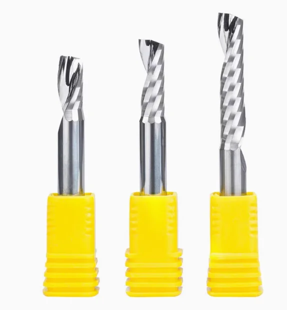 Hot selling CNC Router Bit Solid Carbide Cutter Up And Down Cut Spiral Single Flute End Mill For Wood Acrylic PVC Aluminum Metal