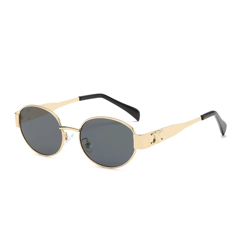 826 Hot selling Gold Metal Frame Sunglasses Street Photography Fashion Sun Glasses For men and women