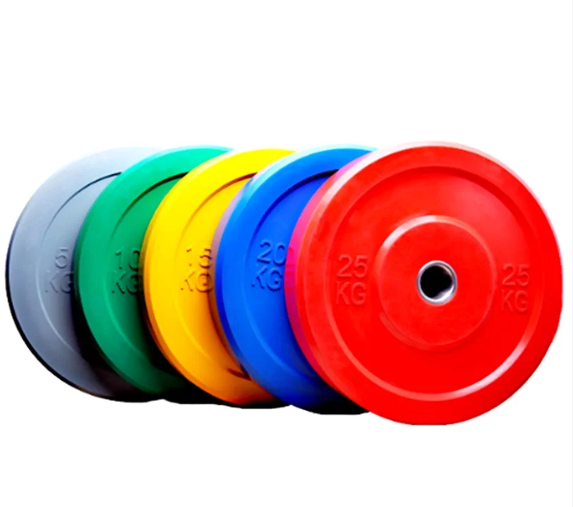 Wholesale Gym Equipment Weightlifting 5 10 15 20 25 KG  CPU&Rubber  Colored  Bumper Weight Plate