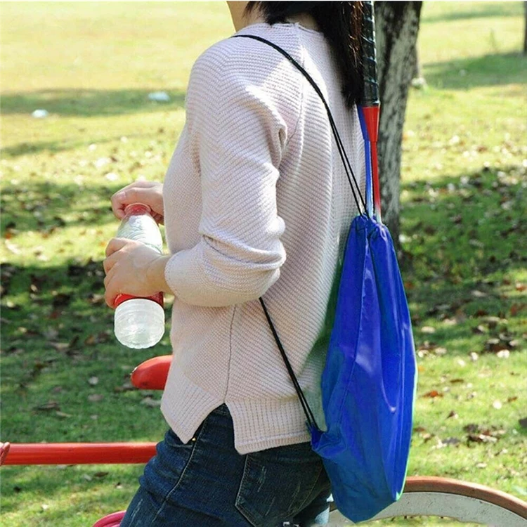 Washable Polyester Nylon Gift Shoe Bag Pull String Bags Gym Yoga Drawstring Backpack Print Bulk Hiking Outdoor Sport  Bag