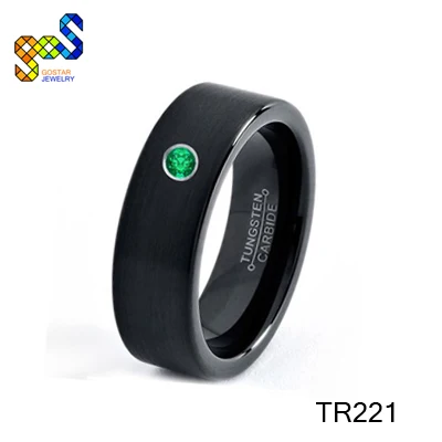Ювелирные изделия от фабрики Gostar оптовая продажа модное Черное золото вольфрамовое титановое стальное кольцо для мужчин 8