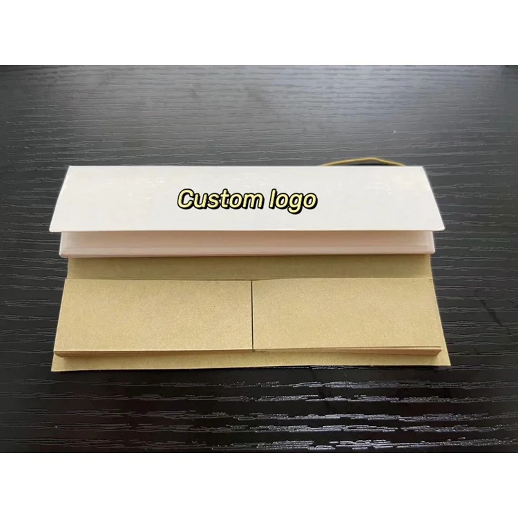 Custom branded rolling paper 100% natural organic gum smoking hemp rolling paper magnet booklet with filter tips