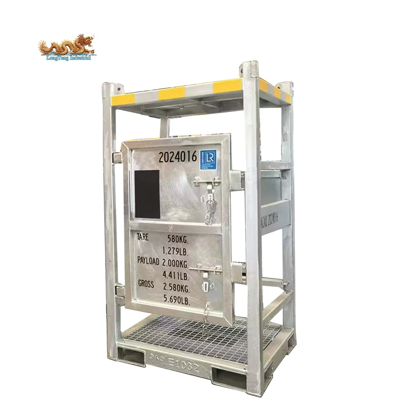 Hot Dip Galvanized DNV 2.7-1 Standard 16 Gas Cylinder Offshore Bottle Rack