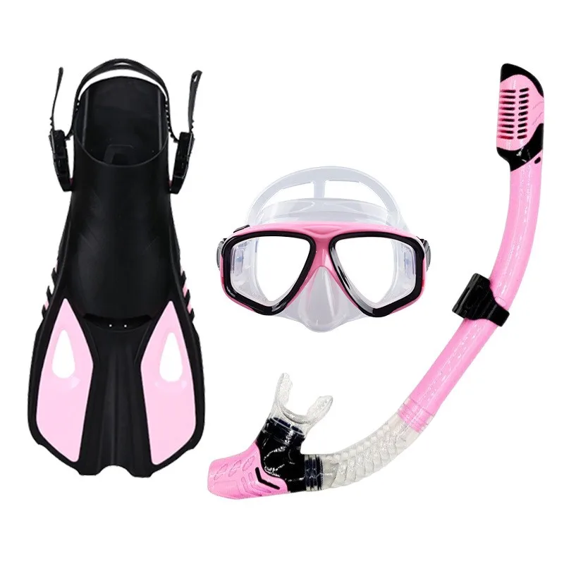 Wholesale Snorkel Set Newest Diving Gear Adults Diving Goggles Mask Dry Top Snorkel And Dive Flippers Set