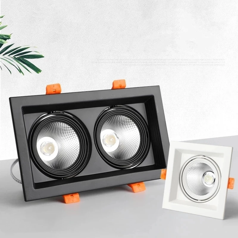 Square Dimmable COB LED Recessed Downlight 10W/15W/20W/30W Ceiling Spot Lamp