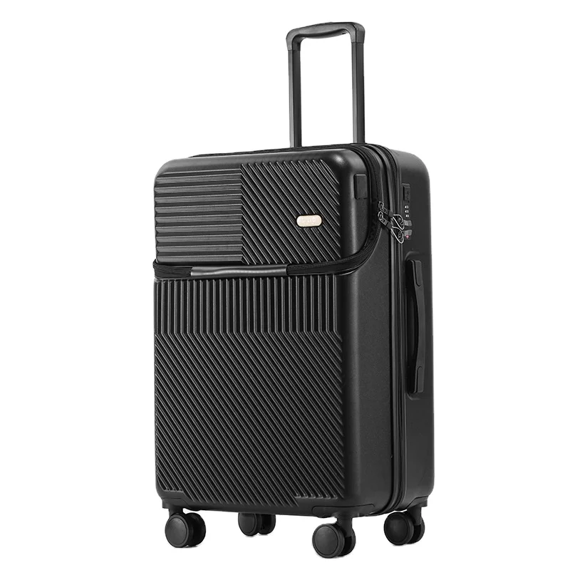 Front opening hard shell trolley luggage suitcase valise voyage with TSA lock  Trolley Luggage For Business Travel