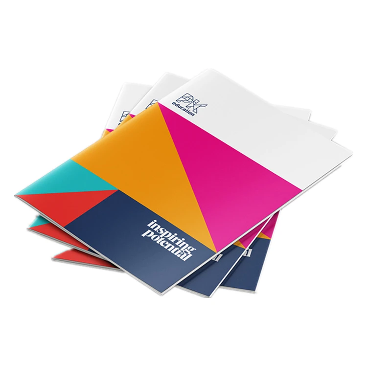 High Quality A3 A4 A5 A6 Custom Printed Saddle Stitching Staple Binding Books Brochures