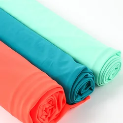 Hot China manufacturer sportswear 4 way stretch spandex plain lycra fabric suppliers