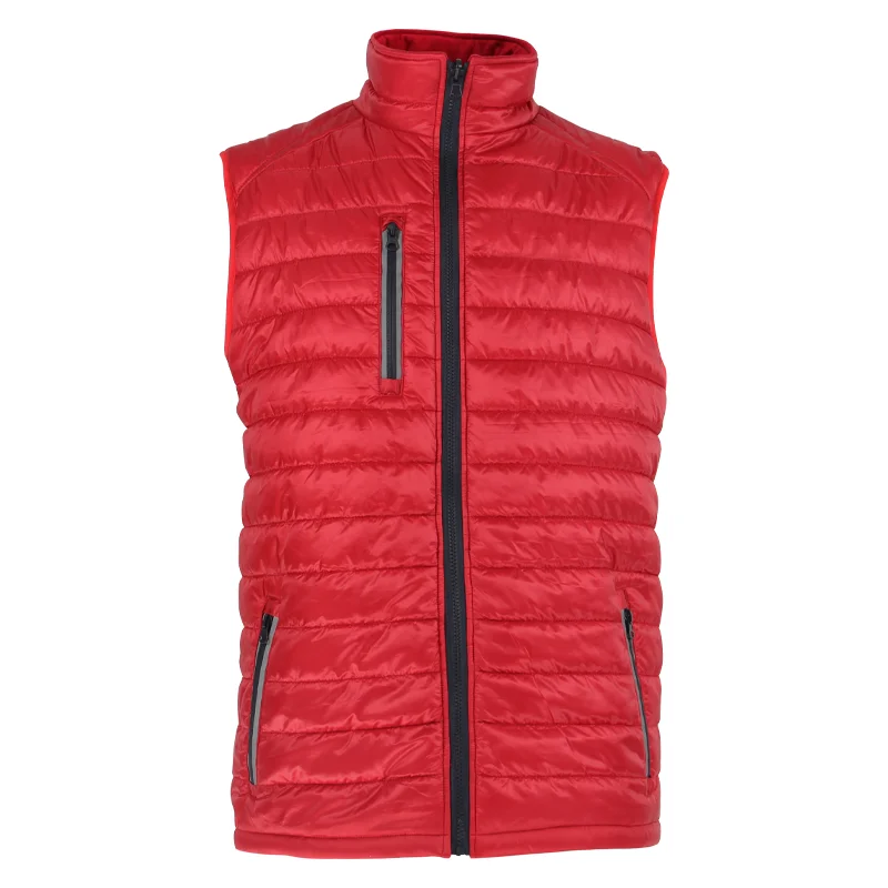 Hot Sell Custom LOGO Zipper Winter Puffer Vest Jacket Men Quilted Hood Utility Puffer Jacket Vest