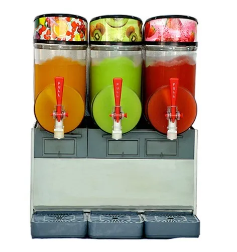 Automatic 3 Tanks Slush Machine Food Grade Cold Drink Fruit Vegetable Juicer Dispenser Beverage For Sale