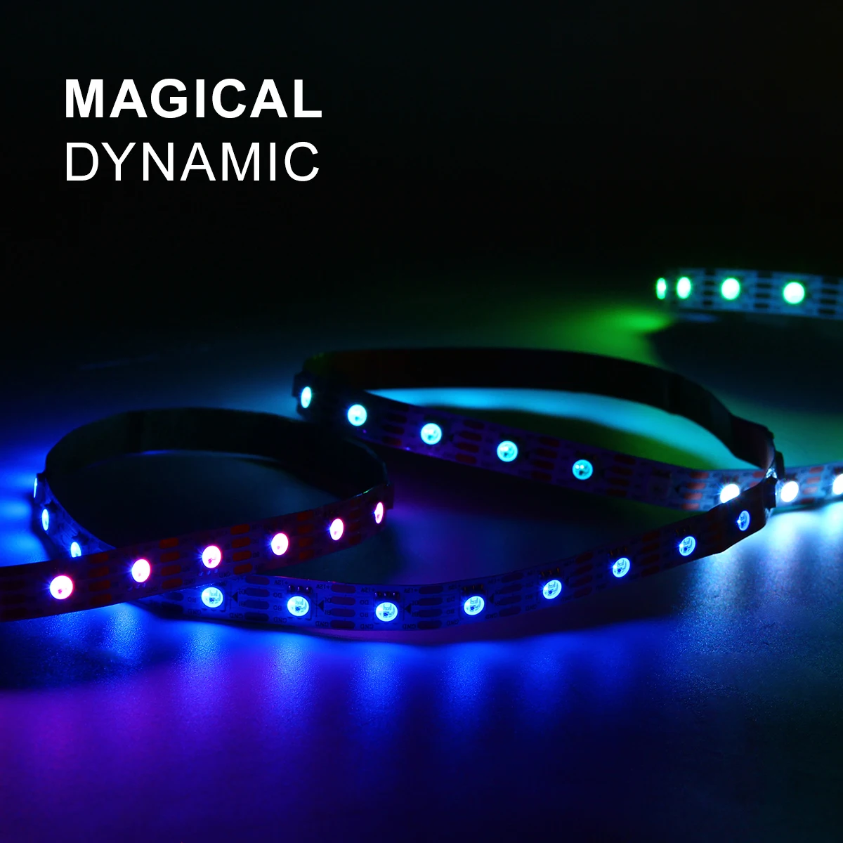 Addressable  LED Strip Programmable PCB Width 10mm LED Light Strip One-LED Cuttable Strip