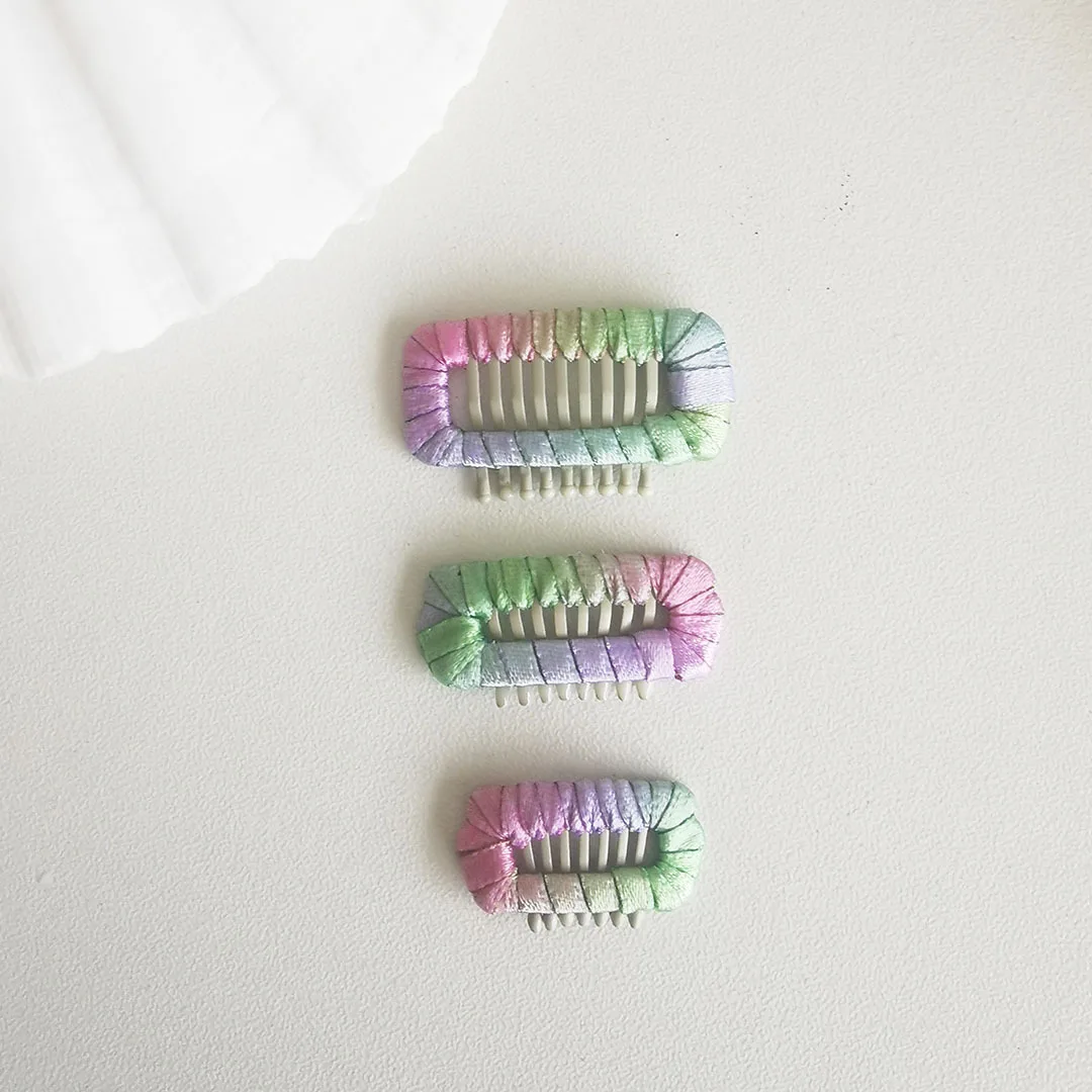 LM0001M new fashion dog hair clip cute DIY handmade pet BB clip mni rainbow clip for small dog