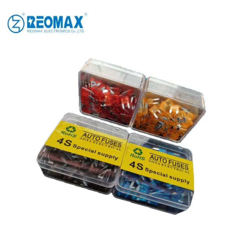 100PCS Car Fuse Assortment Kit 3A 5A 7.5A 10A 15A 20A 25A 30A 35A 40A Standard/Mini ATS/ATC/ATO Replacement Blade Fuse