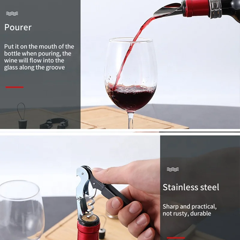 New Vertical Lever Corkscrew Bottle Openers Foil Cutter Wine Tool Set Cork Drill Lifter Kit Wine Opener Bar Lever Corkscrew