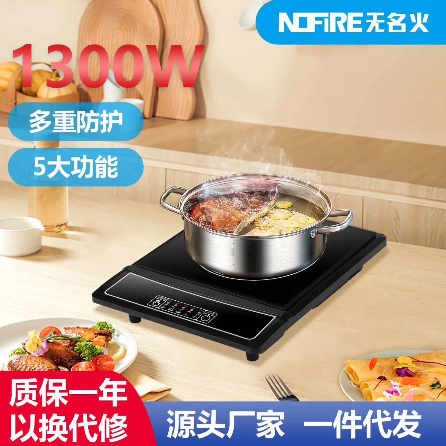 Stainless Steel Pressure Cooker Commercial Explosion-proof Large Capacity Gas Stove Induction General Purpose