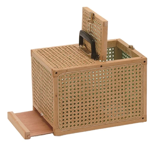 273-2 Durable Quality Breathable Animal Cage Mini 2 Birds  Rattan Pigeon Carrier