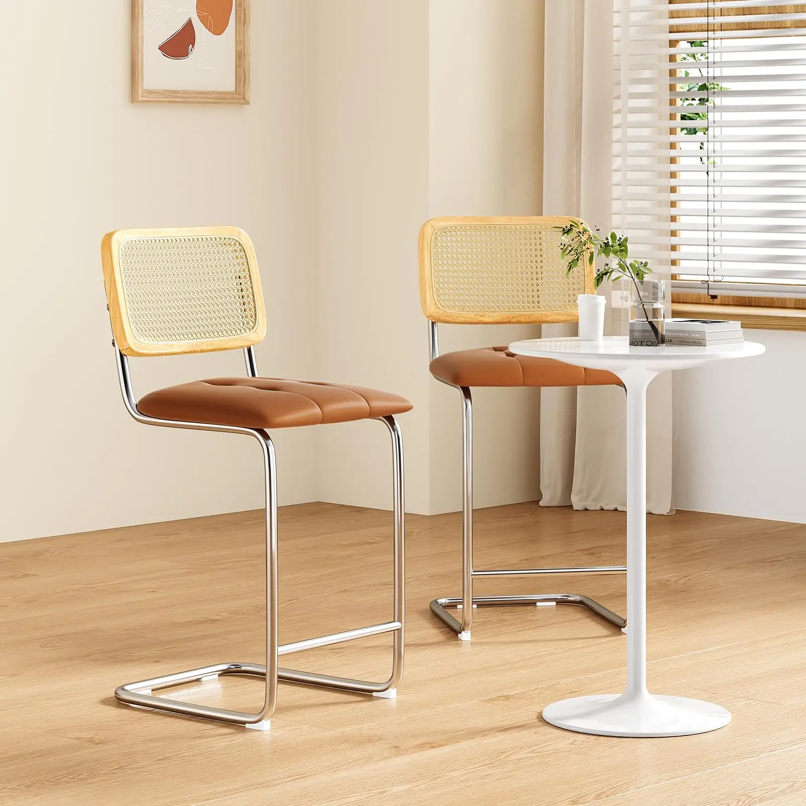 Oem Luxury Leather Swivel  Stool Bar Stool High Chairs For Party Events