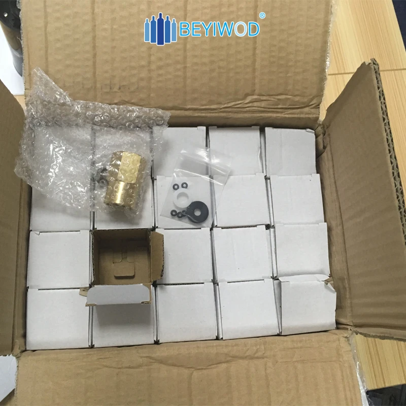 BEYIWOD Small co2 gas filling adapter for 0.6L empty co2 cylinder and big co2 bottle/cylinder