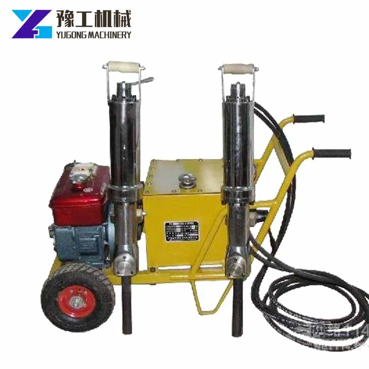 50mm drilling diameter manual diesel engine hydraulic rock splitter for road splitter