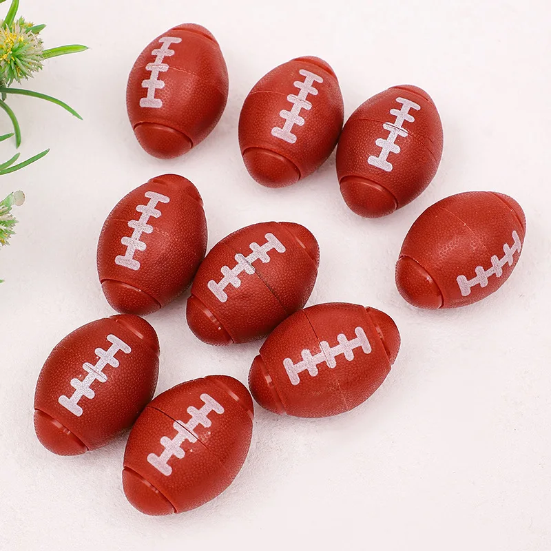 2 Inch Educational Silicone Fidget Spinner Custom Model Capsule Toys PP Football & Rugby Spinners Assorted Colors for Kids