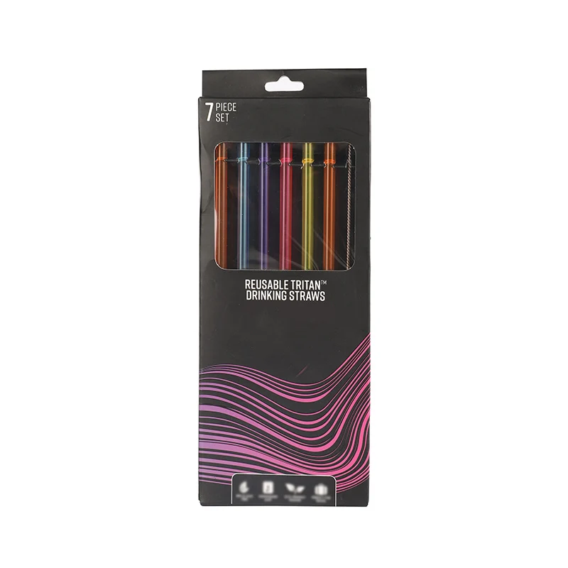 Лидер продаж, набор прозрачных соломинок из полипропилена с пряжкой и пылезащитной крышкой, многоразовые и экологически чистые