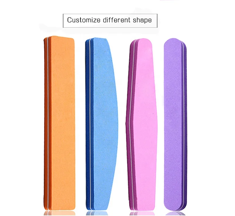 
Korea Japanese Quality Washable 6 colors 100/180 diamond sponge nail buffer sanding nail files sponge 