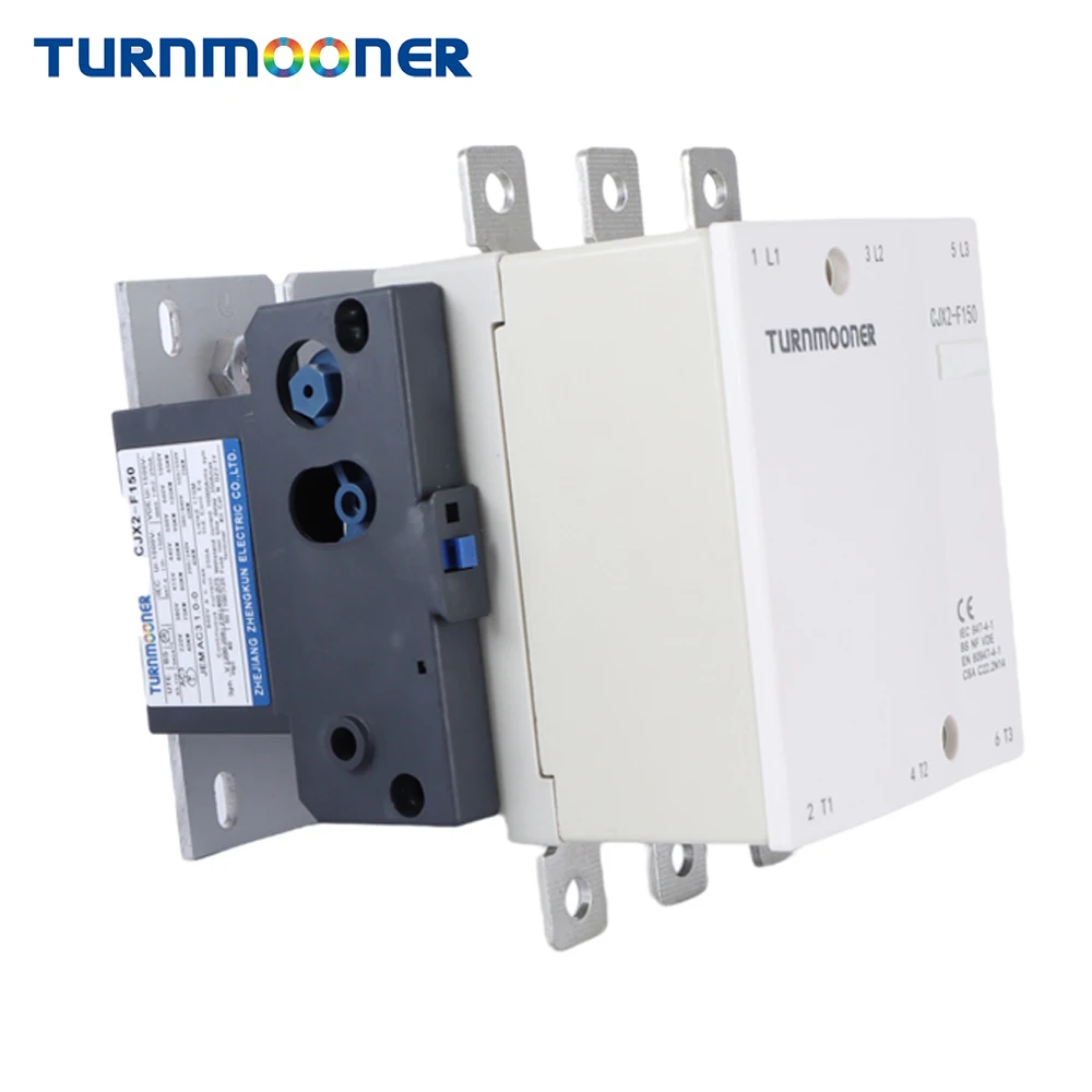 turnmooner LC1-F/CJX2-F150 3 phase 220v/380v coil  ac magnetic contactor 3 pole magnetic contactor