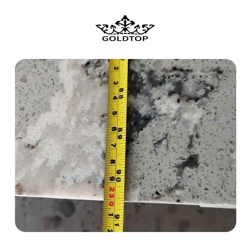 Goldtop OEM/ODM Quartzo design home luxury quartz table top quartz countertop price 3088 Winky artificial quartz countertop
